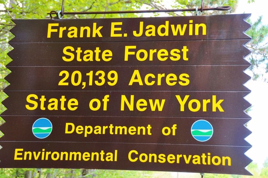 jadwin state forest new york state land sign