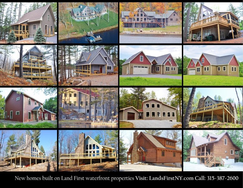 land first customers new builds lake homes waterfront cabins
